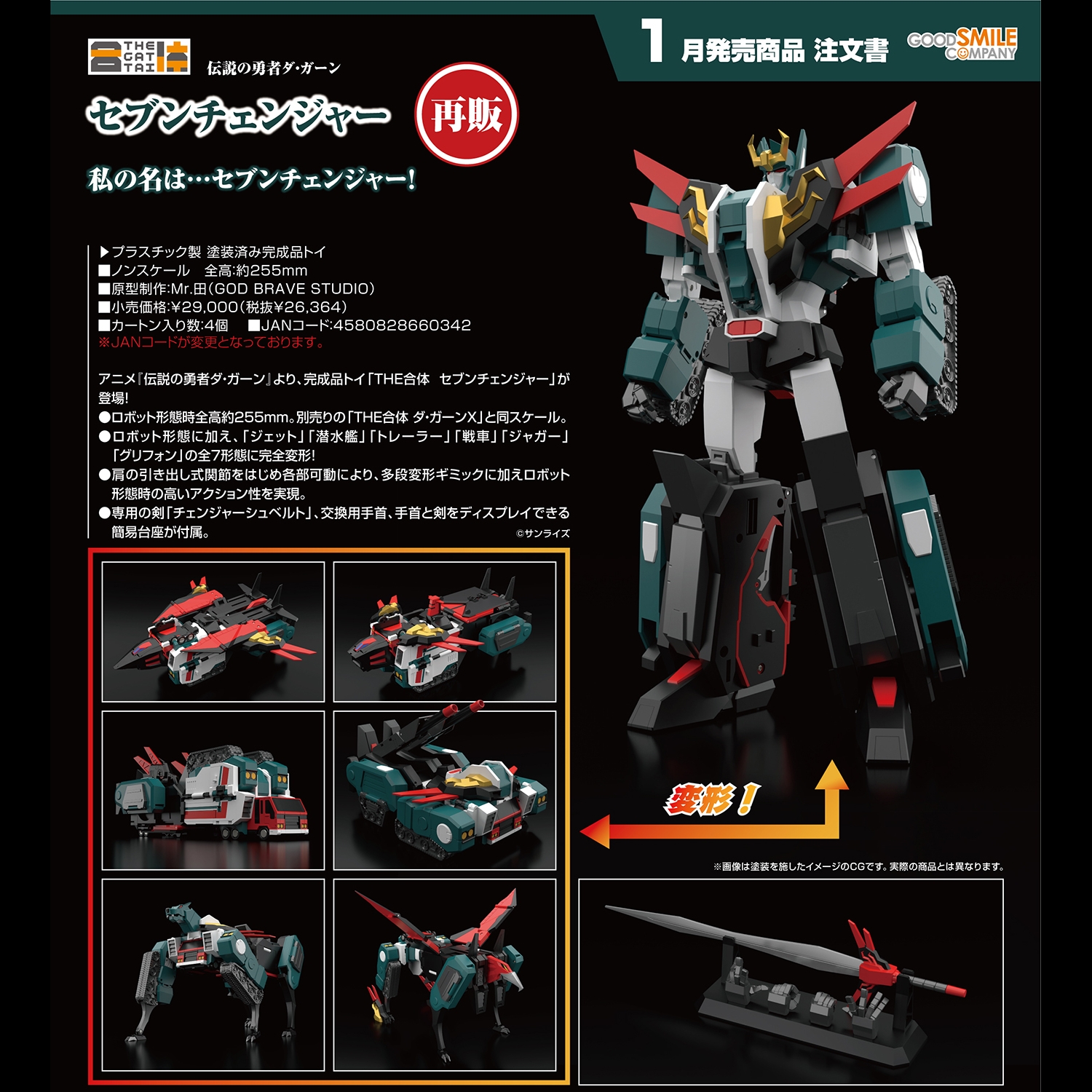THE GATTAI Seven Changer (re-run)